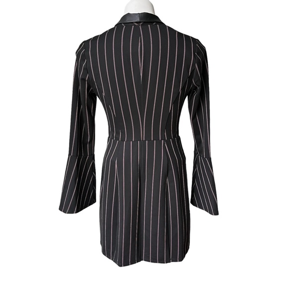 NWT, BCBGeneration Striped Surplice Tuxedo Dress - Picture 5 of 16
